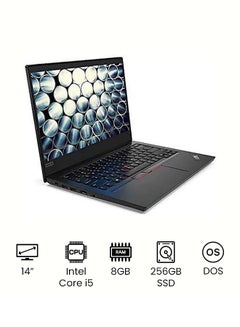 اشتري Thinkpad E14 GEN2 Laptop With 14 Inch Full HD Display, Core i5-1135G7 Processor/8GB RAM/256GB SSD/Intel Iris XE Graphics/DOS (Without Windows) /International Version English Black في الامارات