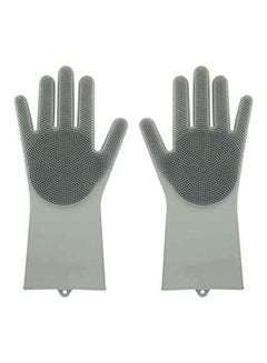 Buy 2Pcs Magic Gloves Reusable Dish Heat Resistant Gloves Kitchen Tool Grey in Egypt