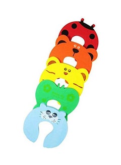 اشتري Safety Door Stopper Set Of 5 Cartoon Animal Foam Holder Lock Finger Protection Guard For Children Kids Baby Multicolour في مصر