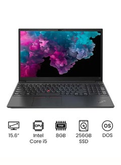 Buy ThinkPad E15 Gen2 Laptop With 15.6-Inch Full HD Display, Core-i5 Processor/8GB RAM/256GB SSD/DOS(Without windows)/Intel Iris Xe Graphic Card English/Arabic Black in UAE