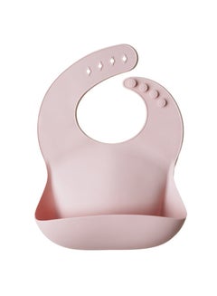 Buy Adjustable Silicone Baby Bib - Blush in UAE