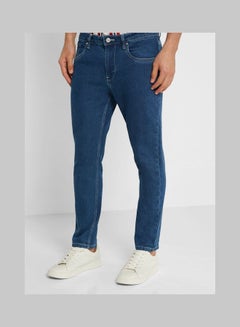 Buy Mid Wash Skinny Jeans Blue in UAE