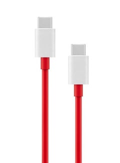 Buy Warp Charge Type-C to Type-C Cable 1m Red in Saudi Arabia