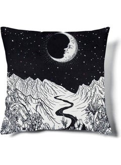 Buy Velvet Mountain Throw Pillow Covers Decorative cotton Multicolour 45x45cm in Egypt