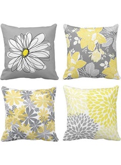 Buy Set Of 4 Throw Pillow Covers Combination Multicolour 45x45cm in Egypt