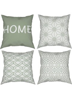 Buy Modern Geometric Throw Pillow Covers Set Of 4 combination Multicolour 45x45cm in Egypt