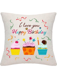 Buy Birthday Gifts For Women Men Kids Birthday Throw Pillow Cover Pillowcase Cushion Cover Cushion Case Birthday Presents For Family Friends Girlfriend Daughter Sister Wife Mom Birthday Gifts Polyester Multicolour 45x45cm in Egypt
