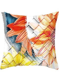 اشتري Throw Pillow Cases Christmas 1 Pcs Pillow Covers Decorative Art Sunflowers Pattern Polyester Multicolour 40x40cm في مصر