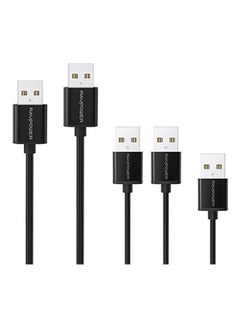 Buy RP-LC04 5-Pack [1ft 3ftx2 6ft 10ft] Micro USB Cables Black in Saudi Arabia