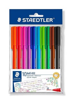 Buy 10-Piece Ballpoint Pen Multicolour in UAE