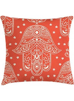 Buy Hamsa Throw Pillow Cushion Cover Egyptian Boho Hamsa Hand Pattern With Eye Design Bridal Night Inspired Art combination Multicolour 40x40cm in Egypt