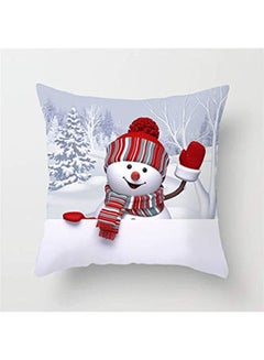 اشتري Sigle-Sided Printing Polyester Christmas Decorative Throw Pillows Case Cartoon polyester Multicolour 45x45cm في مصر