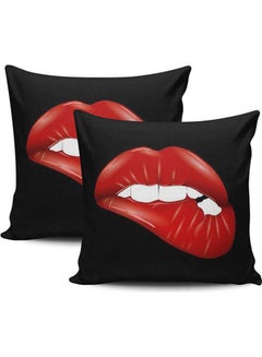 اشتري Pillowcase Lip Pillow Cases 2 Pack Soft  Cushion Cover Cotton  45 x 45cm قطن متعدد الألوان 45 x 45سم في مصر