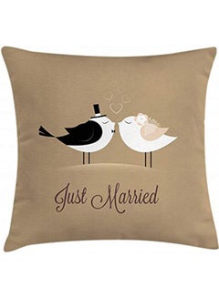 اشتري Wedding Throw Pillow  Cushion Cover Combination combination Multicolour 40x40cm في مصر