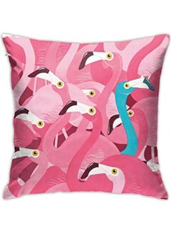 اشتري Flamingo Heads Pillows Case Soft Throw Pillow combination Multicolour 45X45cm في مصر