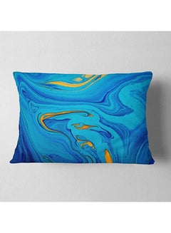 اشتري Acrylic Paint Mix' Abstract Throw Lumbar  Cushion Cover Pillow Cover Combination Combination Multicolour 40x40cm في مصر