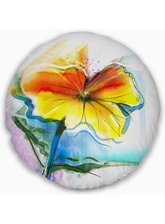 اشتري Daisies' Floral Throw Round Cushion Pillow Cover combination Multicolour 40cm في مصر