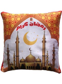 اشتري Arabic Oriental Pattern Design Eid Ramadan Pillow Case Cushion Cover Party Favor - Ramadan Kareem With Mosque combination Multicolour 45x45cm في مصر