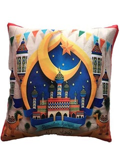 Buy Arabic Oriental Pattern Design Eid Ramadan Pillow Case Cushion Cover Party Favor - Ramadan Mubarak - Mosque combination Multicolour 45x45cm in Egypt