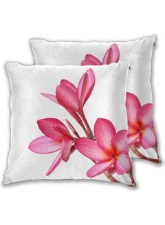 Buy Throw Pillow Covers Set Of 2 Frangipani Flowers Isolated On The Background White Pillowcase For Living Room Bedroom Sofa Couch Decorative Cushion Cover Without Pillow 60 X 60 Cotton Multicolour 40x40cm in Egypt