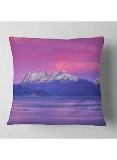 Buy Ushuaia Sunrise Argentina' Beach And Shore Throw Living Room Sofa Pillow Insert + Cushion Cover combination Multicolour 40x40cm in Egypt