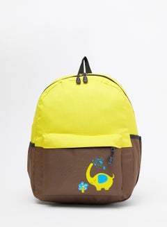 Buy Dyed Polyester Kids Unisex 10 Litres Backpack Yellow in UAE