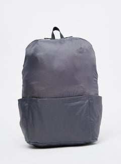 Buy Casual Dyed Trendy Polyester Unisex One Size Backpack Grey in Saudi Arabia