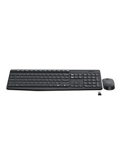 Buy Wireless Keyboard And Mouse Mk235 Black in UAE