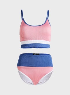 Buy Solid Sporty Swimsuit Multicolor in Saudi Arabia