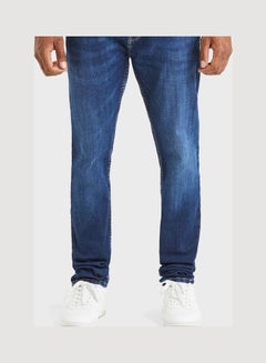 اشتري Mid Slim Fit Jeans Blue في السعودية