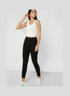 Buy High Waist Skinny Jeans Black in Saudi Arabia