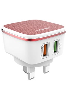 Buy Dual Port USB Charger White/Red in Saudi Arabia