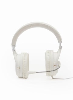اشتري Thunder Over Ear Wired Headphone - Earphone With 7.1 Surround Sound, RGB Light And Volume Control White في السعودية