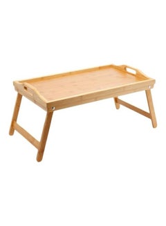 Buy Foldable Food Serving Tray Beige Brown 50x30x4cm in Egypt