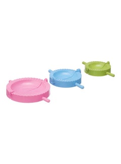 Buy Plastic Qatayef And Pastries Presser 3 Pieces Multicolour 14.5 x 11 x 2cm in Egypt