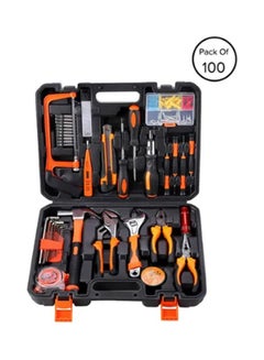 Buy 100-Piece Heavy Duty Tool Set With Bag Multicolour 30cm in UAE