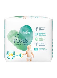 Buy Pure Protection Diapers, Size 4, 9 - 14 Kg, 28 Count - Dermatologically Tested in Saudi Arabia