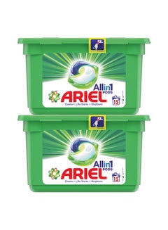 Buy Automatic All In 1 PODS Laundry Detergent 15 Count Pack of 2 in UAE