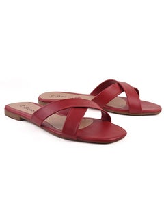 اشتري Stella Dyed Flat Sandals Red في السعودية