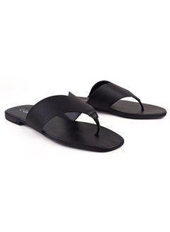 اشتري Jane Dyed Flat Sandals Black في السعودية