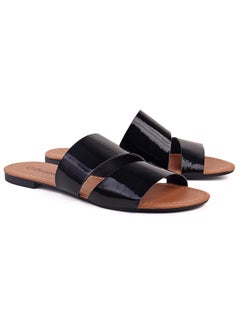 اشتري Dylan Dyed Flat Sandals Black في السعودية