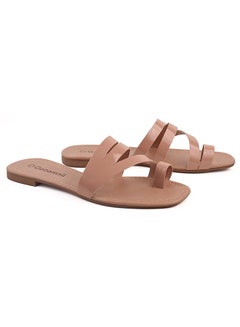 اشتري Rozie Dyed Flat Sandals Brown في السعودية