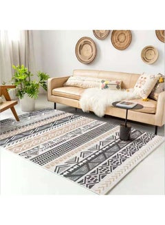 Buy Modern Dining Room Home Bedroom Carpet Floor Mat Polypropylene Multicolour 140 x 200cm in Saudi Arabia