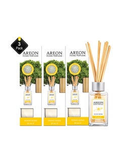 Buy Pack Of 3 Reed Diffuser Sunny Home Yellow 85ml in UAE