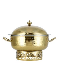 Buy Big Food Server With Caligraphy Stand Gold 39x29x28cm in Saudi Arabia