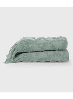 Buy Granada Face Towel (Set of 2) Earthy Green 50 x 100cm in Egypt
