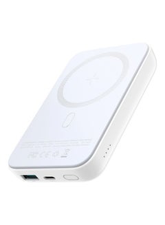 Buy JR-W020 20W Mini Magnetic Wireless Power Bank 10000 mAh White in Saudi Arabia