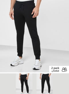 Buy 2 Pack Essential Sweatpants Black in Saudi Arabia