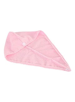 Buy Bathroom Super Absorbent Quick-Drying Microfiber Bath Towel Hair Dry Cap Salon Pink in Egypt