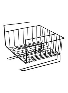 Buy Under Shelf Basket Home Iron Storage Black 10.5x25cm in Egypt